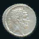 Silver denarius of Brutus, obverse