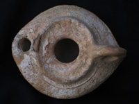 Islamic Mold-made Oil Lamp. Eighth Century CE.