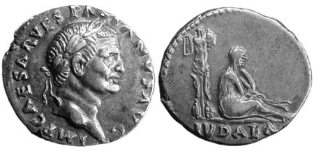 Silver denarius of Emperor Vespasian