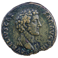 Coin portrait of Emperor Marcus Aurelius