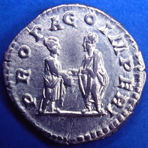 Denarius of Plautilla - reverse celebrating her marriage to Caracalla.