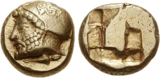 Phokaia electrum hekte depicting Ares