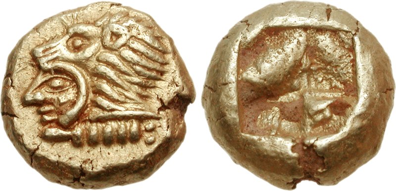 Erythrai electrum hekte with head of Herakles
