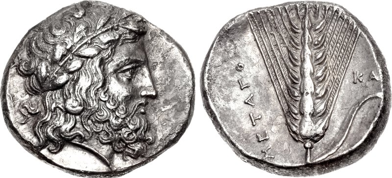 Metapontion silver nomos depicting Zeus
